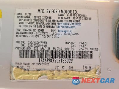 Zdjęcie 12 z 12 samochodu: 2020 FORD MUSTANG GT VIN:1FA6P8CF2L5183029 - miniatura