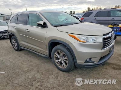 Czwarte zdjęcie samochodu z boku: 2014 TOYOTA HIGHLANDER XLE VIN:5TDJKRFH5ES013024 - miniatura