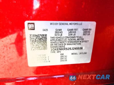 Zdjęcie 13 z 14 samochodu: 2025 GMC ACADIA ELEVATION VIN:1GKENKRS2SJ245536 - miniatura