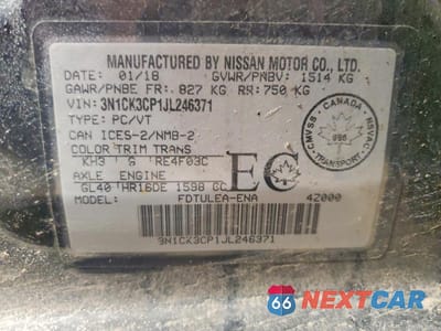 Zdjęcie 12 z 12 samochodu: 2018 NISSAN MICRA VIN:3N1CK3CP1JL246371 - miniatura
