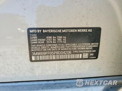 Zdjęcie 13 z 13 samochodu: 2023 BMW 330I VIN:3MW69FF05P8D04206 - miniatura