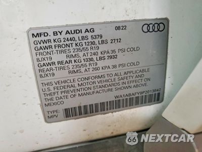 Zdjęcie 14 z 14 samochodu: 2023 AUDI Q5 PREMIUM 40 VIN:WA1ABAFY9P2013842 - miniatura