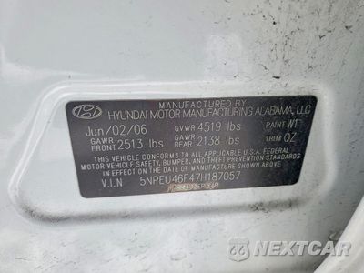 Zdjęcie 12 z 12 samochodu: 2007 HYUNDAI SONATA SE VIN:5NPEU46F47H187057 - miniatura