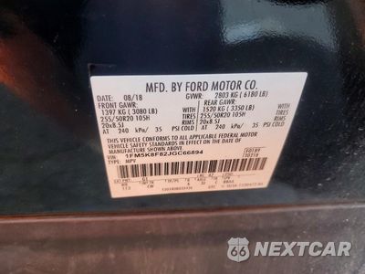 Zdjęcie 13 z 16 samochodu: 2018 FORD EXPLORER LIMITED VIN:1FM5K8F82JGC66894 - miniatura