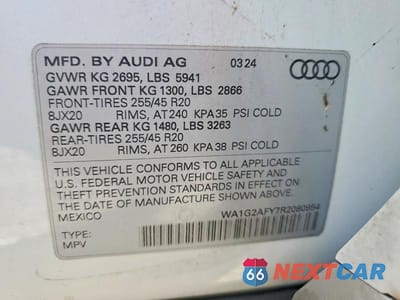 Zdjęcie 14 z 14 samochodu: 2024 AUDI Q5 E PREMIUM 55 VIN:WA1G2AFY7R2080954 - miniatura