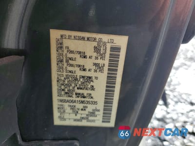 Zdjęcie 12 z 13 samochodu: 2005 NISSAN TITAN XE VIN:1N6BA06A15N535335 - miniatura