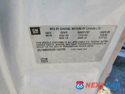 Zdjęcie 12 z 12 samochodu: 2011 CHEVROLET IMPALA LT VIN:2G1WB5EK3B1102758 - miniatura