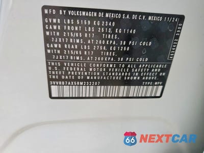 Zdjęcie 13 z 13 samochodu: 2024 VOLKSWAGEN TIGUAN S VIN:3VVRB7AX5RM232207 - miniatura