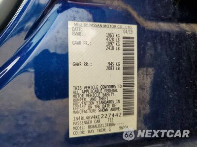 Zdjęcie 12 z 12 samochodu: 2019 NISSAN ALTIMA S VIN:1N4BL4BV4KC227442 - miniatura