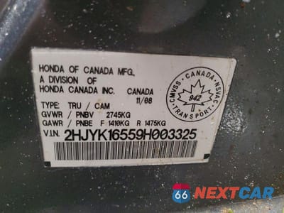 Zdjęcie 12 z 12 samochodu: 2009 HONDA RIDGELINE RTL VIN:2HJYK16559H003325 - miniatura
