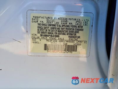 Zdjęcie 13 z 13 samochodu: 2011 NISSAN SENTRA 2.0 VIN:3N1AB6AP1BL676995 - miniatura