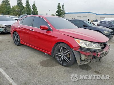 Czwarte zdjęcie samochodu z boku: 2017 HONDA ACCORD SPORT VIN:1HGCR2F57HA122105 - miniatura