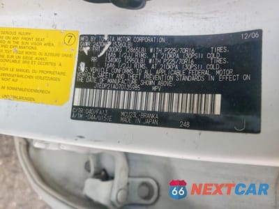 Zdjęcie 13 z 13 samochodu: 2007 TOYOTA HIGHLANDER SPORT VIN:JTEDP21A070135985 - miniatura