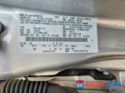 Zdjęcie 12 z 12 samochodu: 2012 FORD FOCUS SE VIN:1FAHP3K26CL161217 - miniatura