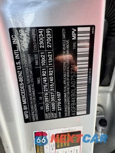 Zdjęcie 13 z 13 samochodu: 2020 MERCEDES-BENZ GLE 350 4MATIC VIN:4JGFB4KB0LA075771 - miniatura