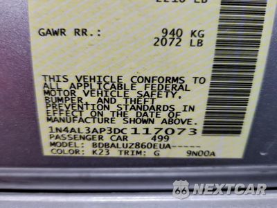 Zdjęcie 12 z 12 samochodu: 2013 NISSAN ALTIMA 2.5 VIN:1N4AL3AP3DC117073 - miniatura