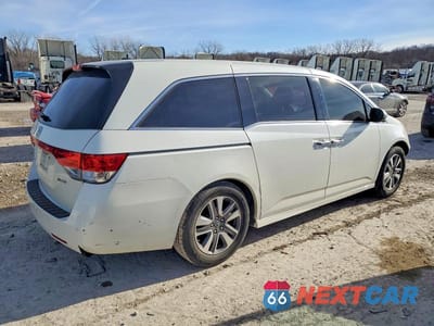 Trzecie zdjęcie samochodu z tyłu: 2015 HONDA ODYSSEY TOURING VIN:5FNRL5H92FB047023 - miniatura