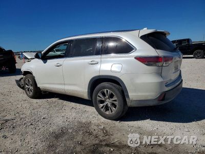 Drugie zdjęcie samochodu z przodu: 2015 TOYOTA HIGHLANDER XLE VIN:5TDKKRFH3FS115914 - miniatura