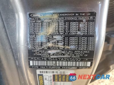 Zdjęcie 13 z 14 samochodu: 2007 LAND ROVER RANGE ROVER HSE VIN:SALME15447A245692 - miniatura