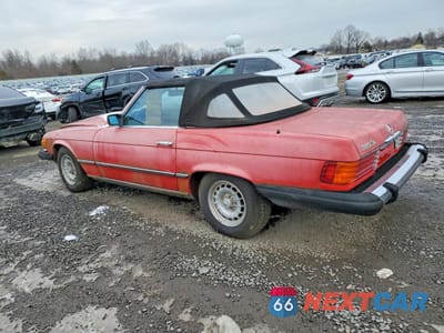 Drugie zdjęcie samochodu z przodu: 1985 MERCEDES-BENZ 380 SL VIN:WDBBA45C6FA035241 - miniatura