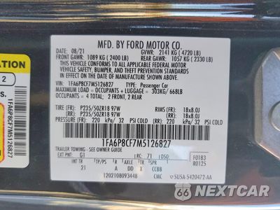 Zdjęcie 12 z 13 samochodu: 2021 FORD MUSTANG GT VIN:1FA6P8CF7M5126827 - miniatura