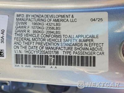Zdjęcie 12 z 13 samochodu: 2025 HONDA ACCORD LX VIN:1HGCY1F20SA031798 - miniatura