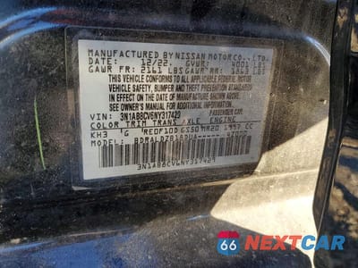 Zdjęcie 13 z 13 samochodu: 2022 NISSAN SENTRA SV VIN:3N1AB8CV6NY317429 - miniatura