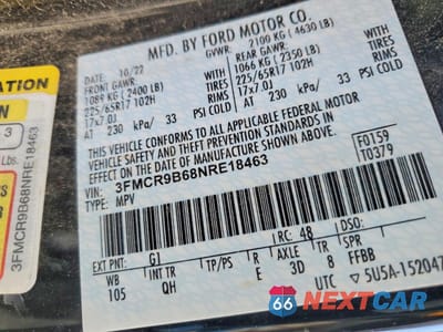 Zdjęcie 14 z 15 samochodu: 2022 FORD BRONCO SPORT BIG BEND VIN:3FMCR9B68NRE18463 - miniatura