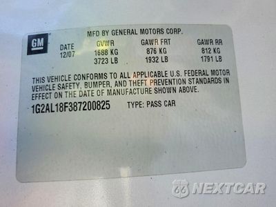 Zdjęcie 12 z 12 samochodu: 2008 PONTIAC G5 VIN:1G2AL18F387200825 - miniatura