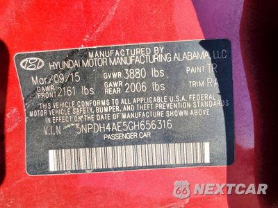 Zdjęcie 12 z 13 samochodu: 2016 HYUNDAI ELANTRA SE VIN:5NPDH4AE5GH656316 - miniatura