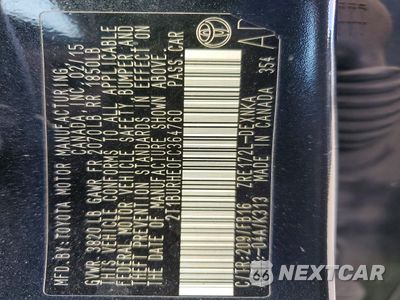 Zdjęcie 12 z 12 samochodu: 2015 TOYOTA COROLLA L VIN:2T1BURHE0FC364760 - miniatura