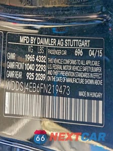 Zdjęcie 12 z 12 samochodu: 2015 MERCEDES-BENZ CLA 250 VIN:WDDSJ4EB6FN219473 - miniatura