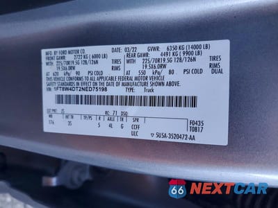 Zdjęcie 10 z 10 samochodu: 2022 FORD F450 SUPER DUTY VIN:1FT8W4DT2NED75198 - miniatura