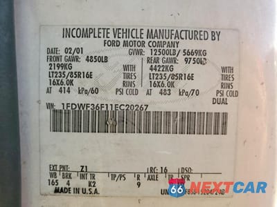 Zdjęcie 12 z 12 samochodu: 2001 FORD F350 SUPER DUTY FLATBED TRUCK VIN:1FDWF36F11EC20267 - miniatura