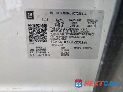 Zdjęcie 13 z 13 samochodu: 2019 GMC ACADIA SLT-1 VIN:1GKKNULS8KZ201128 - miniatura