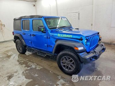 Czwarte zdjęcie samochodu z boku: 2022 JEEP WRANGLER UNLIMITED SPORT VIN:1C4HJXDG5NW240973 - miniatura