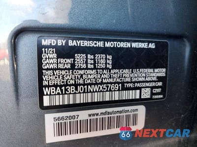Zdjęcie 12 z 12 samochodu: 2022 BMW 530 XI VIN:WBA13BJ01NWX57691 - miniatura