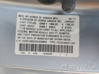 Zdjęcie 12 z 13 samochodu: 2017 HONDA CIVIC LX VIN:2HGFC4B55HH309828 - miniatura