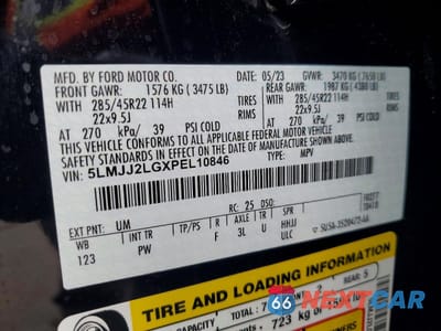 Zdjęcie 13 z 13 samochodu: 2023 LINCOLN NAVIGATOR RESERVE VIN:5LMJJ2LGXPEL10846 - miniatura