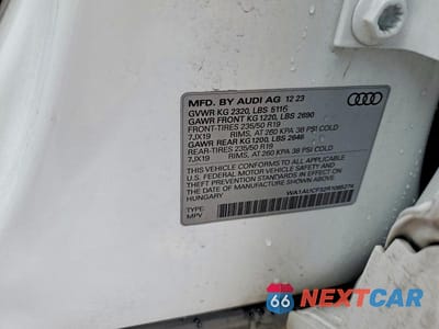 Zdjęcie 13 z 13 samochodu: 2024 AUDI Q3 PREMIUM 40 VIN:WA1AUCF32R1085274 - miniatura