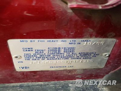 Zdjęcie 12 z 12 samochodu: 2000 SUBARU FORESTER L VIN:JF1SF6355YH721385 - miniatura