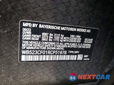 Zdjęcie 14 z 14 samochodu: 2024 BMW IX XDRIVE50 VIN:WB523CF01RCP51978 - miniatura