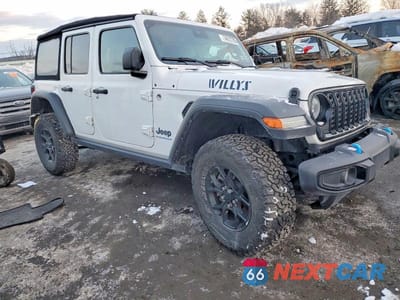 Czwarte zdjęcie samochodu z boku: 2024 JEEP WRANGLER 4XE VIN:1C4RJXN69RW122408 - miniatura