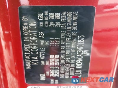 Zdjęcie 13 z 13 samochodu: 2022 KIA SPORTAGE EX VIN:KNDPNCAC3N7013575 - miniatura