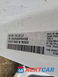 Zdjęcie 14 z 14 samochodu: 2023 RAM PROMASTER 3500 DELIVERY VAN VIN:3C6LRVDG3PE541303 - miniatura