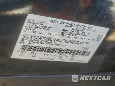 Zdjęcie 14 z 14 samochodu: 2017 FORD EXPLORER XLT VIN:1FM5K7D87HGD21573 - miniatura