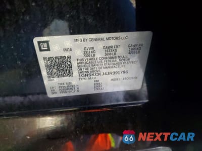 Zdjęcie 14 z 15 samochodu: 2018 CHEVROLET TAHOE K1500 PREMIER VIN:1GNSKCKJ4JR391796 - miniatura