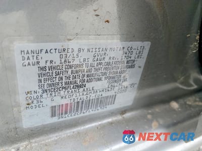 Zdjęcie 14 z 15 samochodu: 2015 NISSAN VERSA NOTE S VIN:3N1CE2CP6FL426924 - miniatura