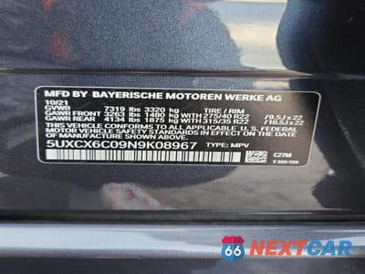 Zdjęcie 13 z 14 samochodu: 2022 BMW X7 M50I VIN:5UXCX6C09N9K08967 - miniatura
