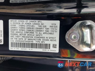 Zdjęcie 13 z 14 samochodu: 2025 HONDA CR-V VIN:2HKRS3H27SH325145 - miniatura